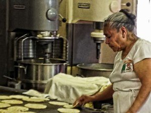 Mexican Woman Making Tortillas